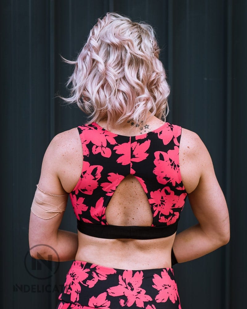 Red Blossom Sports Bra – Indelicate Clothing