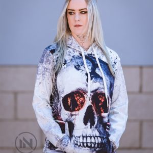 Ashen Skull Hoodie - Image 3