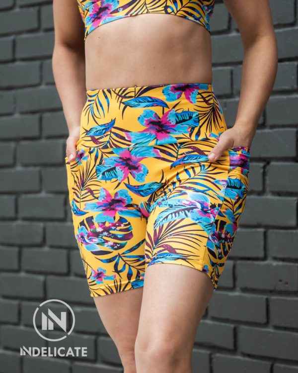 Tropical Seamless Cycling Shorts - Image 2