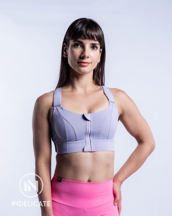 Lilac Luxe Sports Bra | High-Impact with Adjustable Straps Bra