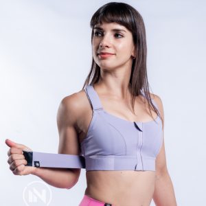 Lilac Luxe Sports Bra | High-Impact with Adjustable Straps Bra - Image 3