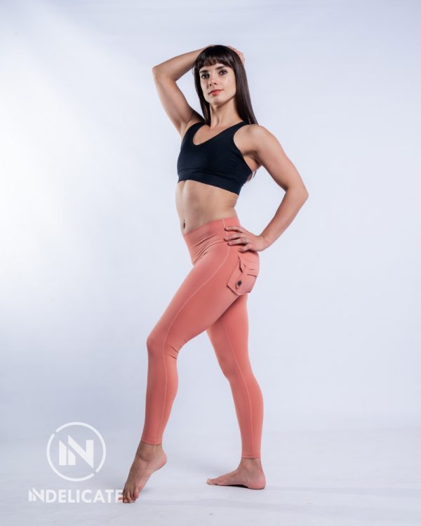 Peach Luxe Pocket Leggings - Image 3