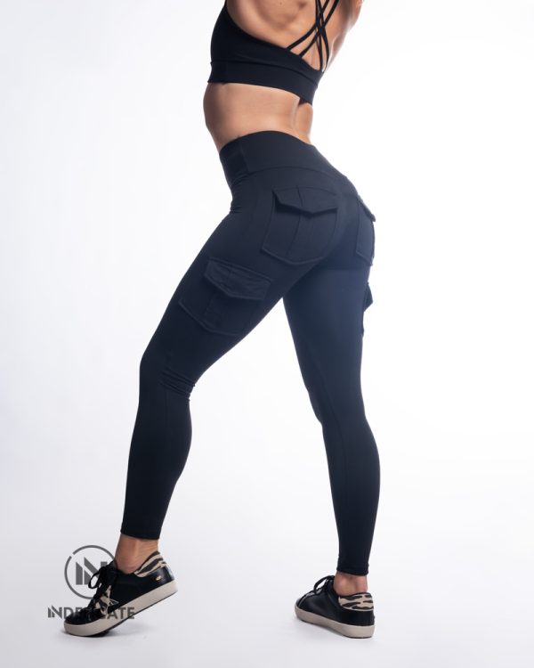 Black Premium Cargo Leggings | Super-Soft & Locally-Made