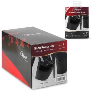 PLEASER 8 inch Shoe Protectors Patent Black